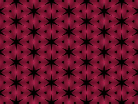 Seamless pattern with red flowers on black background Stock Illustration