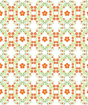 Seamless pattern with red flowers. Stock Illustration
