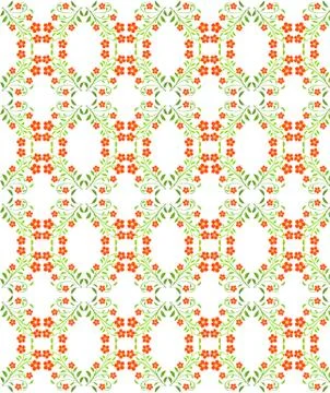 Seamless pattern with red flowers. Stock Illustration