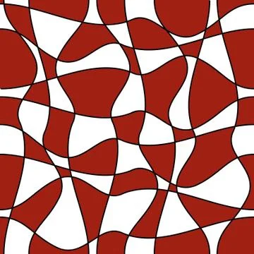 Seamless pattern with red geometric forms イラスト素材