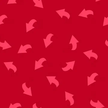 Seamless pattern red hand drawn arrow pointing right direction Stock Illustration