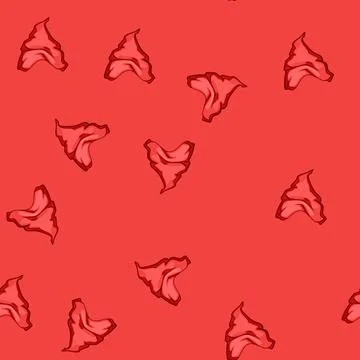 Seamless pattern red handkerchief wild west cartoon vector Stock Illustration