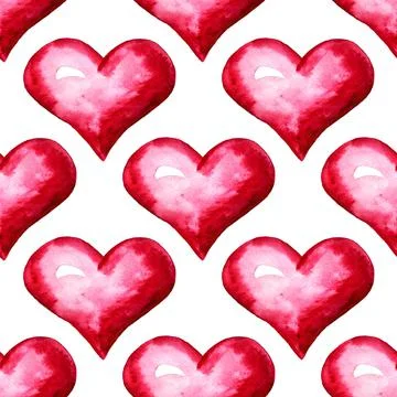 Seamless pattern with red heart Stock Illustration