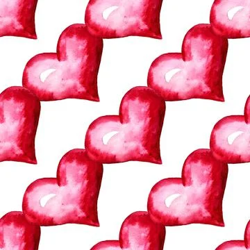 Seamless pattern with red heart Stock Illustration