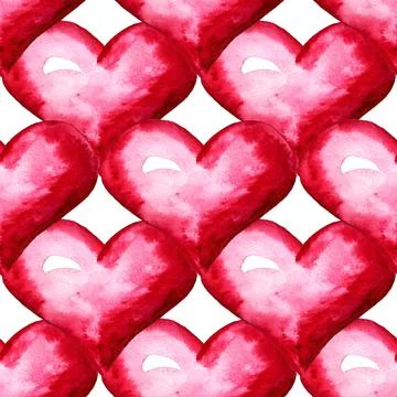 Seamless pattern with red heart Stock Illustration