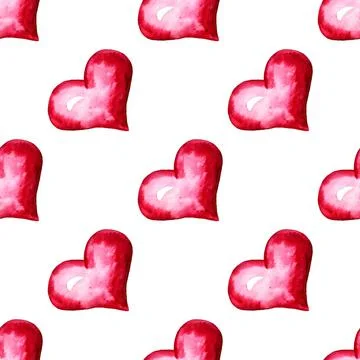 Seamless pattern with red heart Stock Illustration