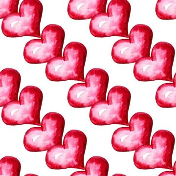 Seamless pattern with red heart Stock Illustration