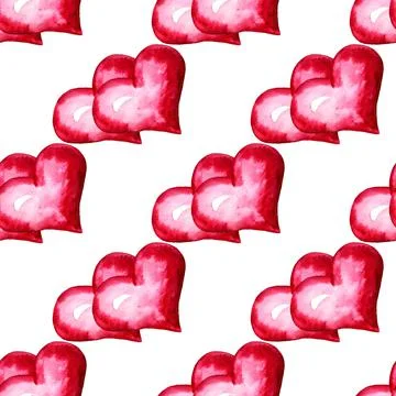 Seamless pattern with red heart Stock Illustration