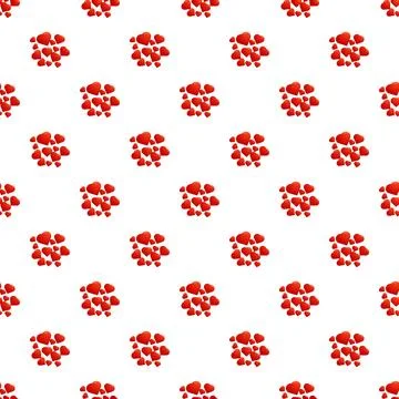 Seamless pattern of red hearts celebrating love and romance Stock Illustration