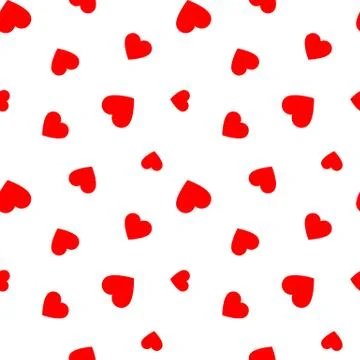 Seamless pattern with red hearts Stock Illustration