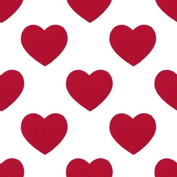 Seamless pattern of red hearts. Love concept. Design for packaging and Stock Illustration