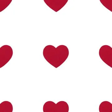 Seamless pattern of red hearts. Love concept. Design for packaging and Stock Illustration