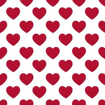 Seamless pattern of red hearts. Love concept. Design for packaging and イラスト素材