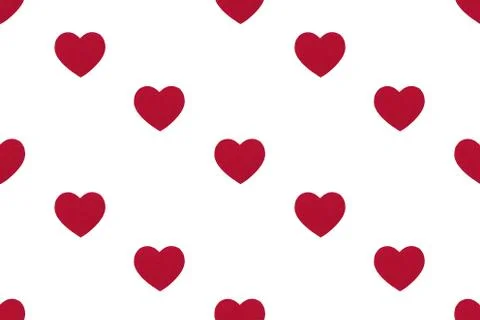 Seamless pattern of red hearts. Love concept. Design for packaging and 스톡 일러스트