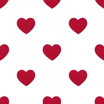 Seamless pattern of red hearts. Love concept. Design for packaging and Stock Illustration