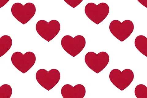 Seamless pattern of red hearts. Love concept. Design for packaging and Stock Illustration
