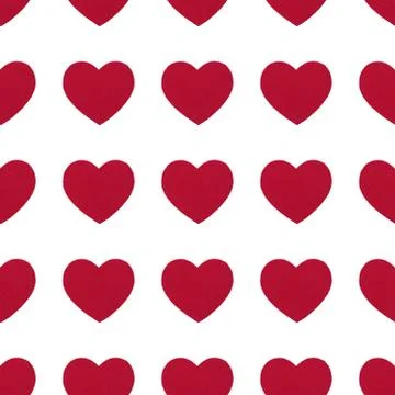 Seamless pattern of red hearts. Love concept. Design for packaging and Stock Illustration
