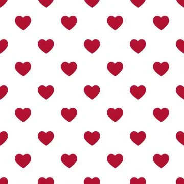 Seamless pattern of red hearts. Love concept. Design for packaging and Stock Illustration