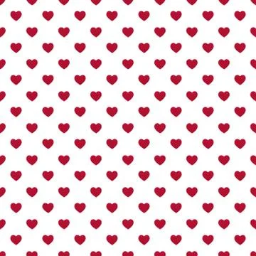 Seamless pattern of red hearts. Love concept. Design for packaging and Stock Illustration