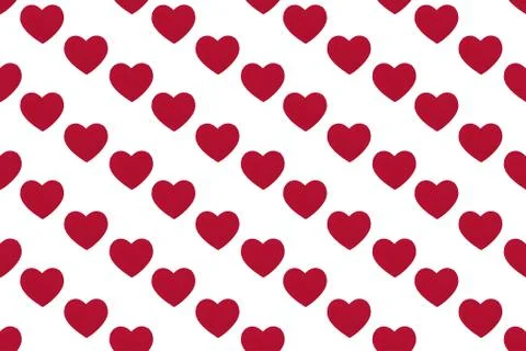 Seamless pattern of red hearts. Love concept. Design for packaging and Stock Illustration