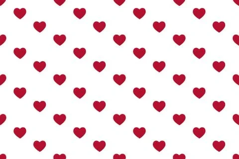 Seamless pattern of red hearts. Love concept. Design for packaging and Stock Photos
