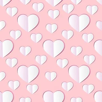 Seamless pattern with red hearts. Packaging, fabric, printing, paper. Valentine Stock Illustration