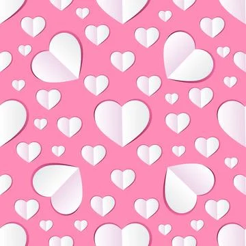 Seamless pattern with red hearts. Packaging, fabric, printing, paper. Valentine Stock Illustration