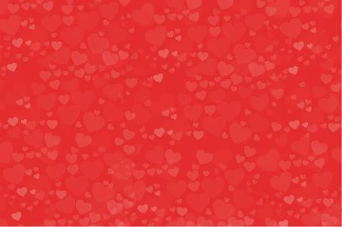 Seamless pattern from red hearts on red background for valentines day vector Illustrazione stock