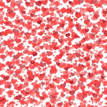 Seamless pattern with red hearts for Valentine s Day. Vector Stock Illustration