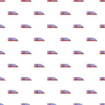 Seamless pattern with red high speed rail trains イラスト素材