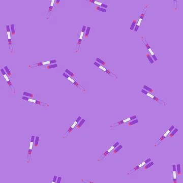 Seamless pattern red lipstick makeup cartoon vector Ilustración de archivo