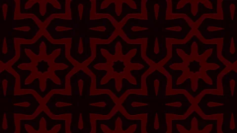 A seamless pattern of red Moroccan tiles with intricate dark outlines, evoking a Stock Footage 255980482