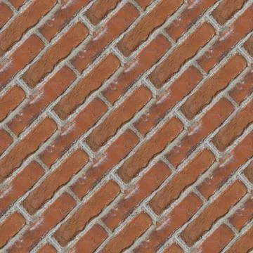 Seamless pattern with red old bricks Stock Photos