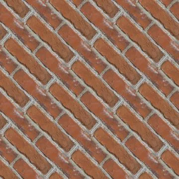 Seamless pattern with red old bricks Stock Photos