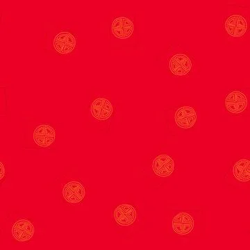 Seamless pattern red packet ang pao with prosperity symbol for lunar new year Stock Illustration