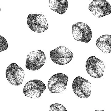 Seamless pattern red paprika sketch hand drawn Stock Illustration