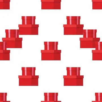 Seamless pattern with red pipes on a white background. Stockillustratie