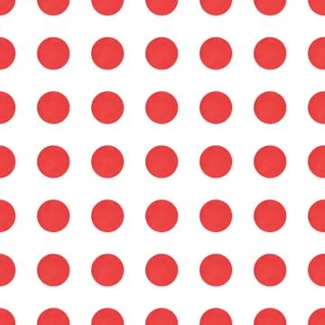 Seamless pattern with red polka dots on white background Stock Illustration