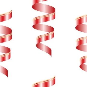 Seamless pattern with red ribbons vector illustration Stock Illustration