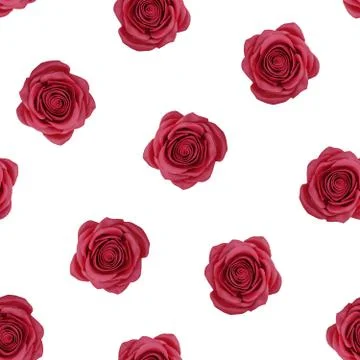 Seamless pattern of red roses Illustration