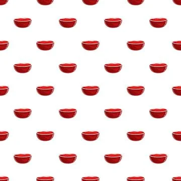 Seamless pattern with red sauce dipping bowls Illustrazione stock