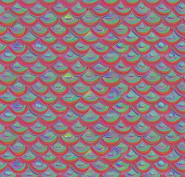 Seamless pattern. Red scales of a fish or a mermaid. Stock Illustration