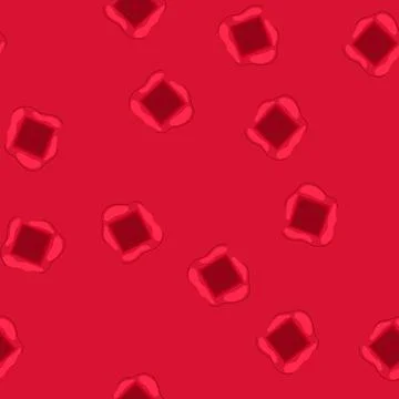 Seamless pattern red sealing wax stamp creating document security Stock Illustration