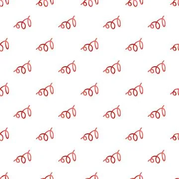 Seamless pattern red spiral curly abstract background Stock Illustration