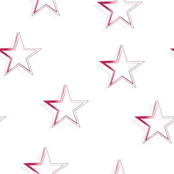 Seamless pattern with red stars vector Stock Illustration