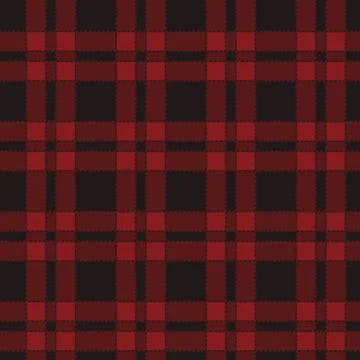 Seamless pattern of red tartan. Stock Illustration