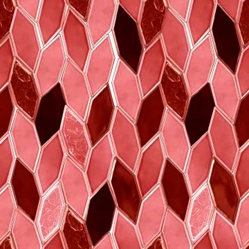 Seamless pattern of red tiles. Bright trendy background. bright decoration Stock Illustration