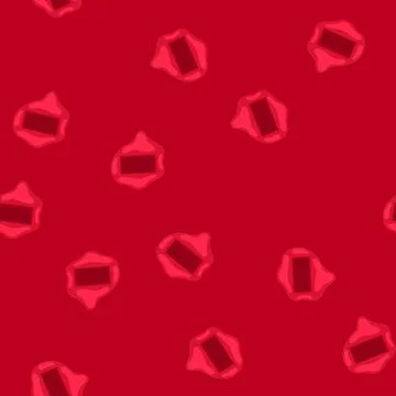 Seamless pattern red wax seal stamp creating blank frame Stock Illustration