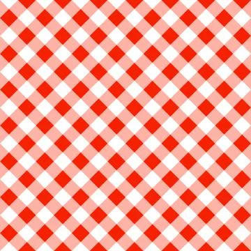 Seamless pattern of a red white plaid tablecloth Stock Illustration