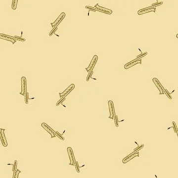 Seamless pattern reed saxophone cartoon vector Stockillustratie